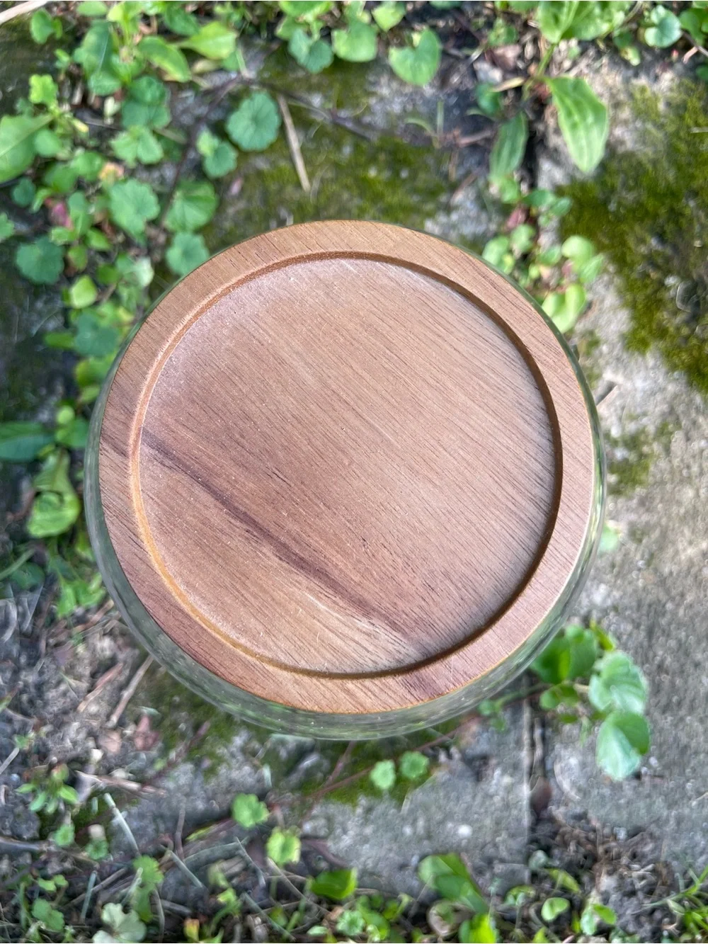 Glass Storage Jar with Wooden Lid